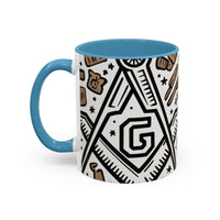 Masonic Premium Ready to Go Accent Coffee Mug | Unique Gift for Freemasons | Perfect for Coffee Lovers, Home Decor, Stylish Drinkware - Masonic Mugs