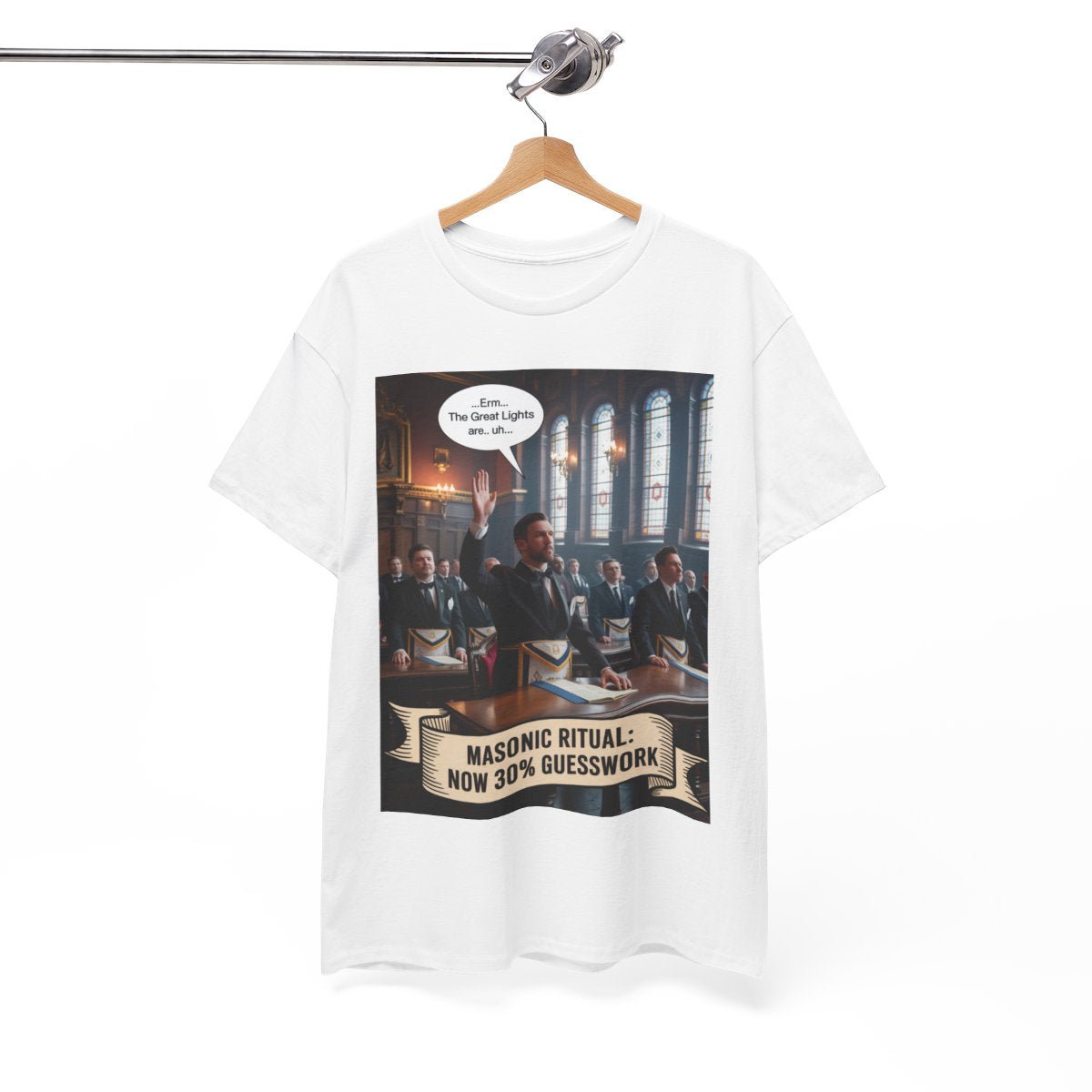 Masonic Ritual Now 30% Guesswork - Unisex Freemason Ready to Go Apparel – T-Shirt, Sweatshirt or Hoodie – Multiple Colours & Sizes - Masonic Mugs