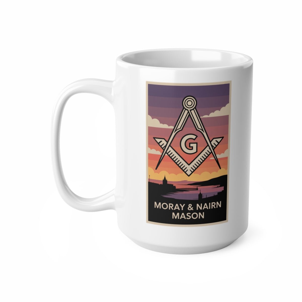 Moray & Nairn Mason Custom Masonic Coffee Mug - Freemason Gift - Masonic Mugs