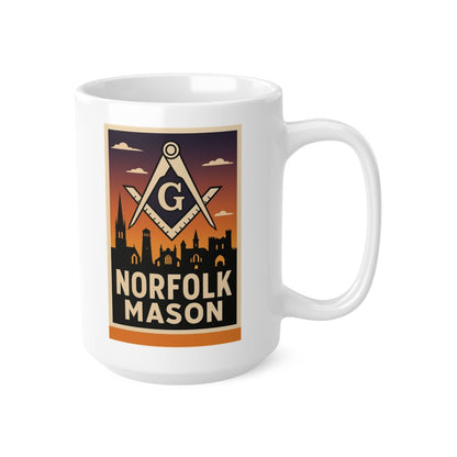 Norfolk mason Custom Masonic Coffee Mug - Freemason Gift - Masonic Mugs