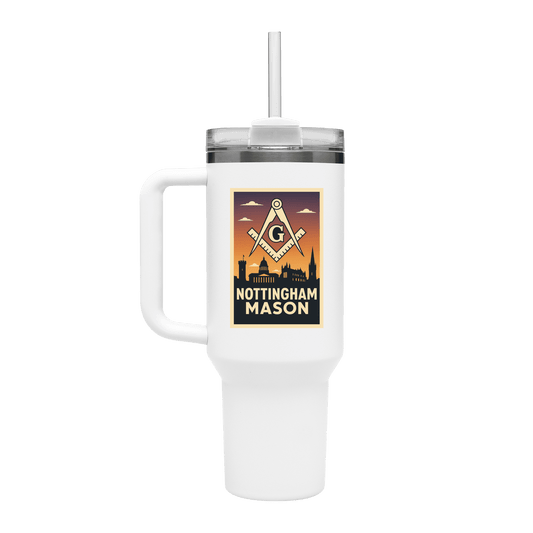 Nottingham Mason 40oz Stainless Steel Masonic Travel Tumbler - Masonic Mugs