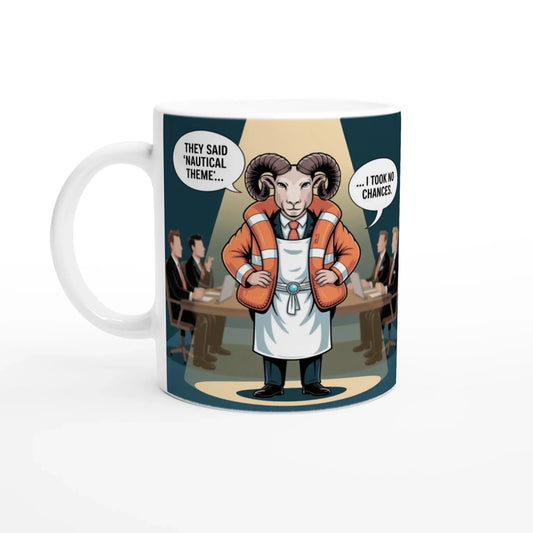 Personalised Royal Ark Mariners RAM - 11oz Ceramic with Coloured Handle and Rim - Masonic Mugs