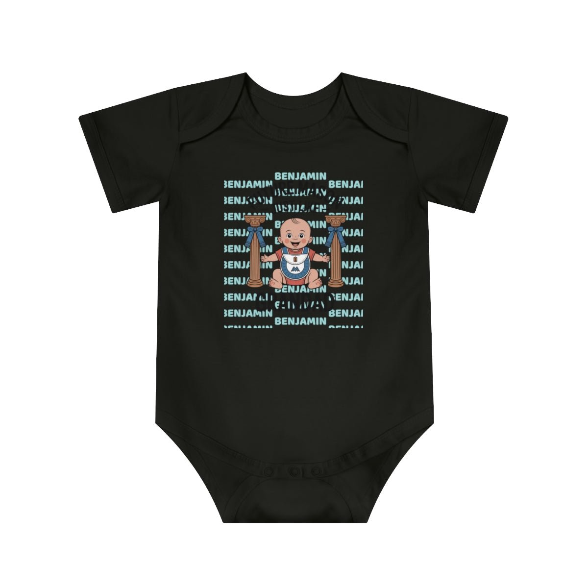 Personalized Baby Bodysuit with Masonic Design - Masonic Mugs