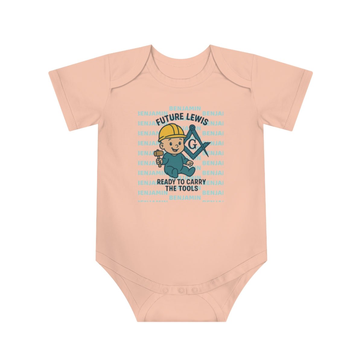 Personalized Baby Bodysuit with Masonic Design - Masonic Mugs