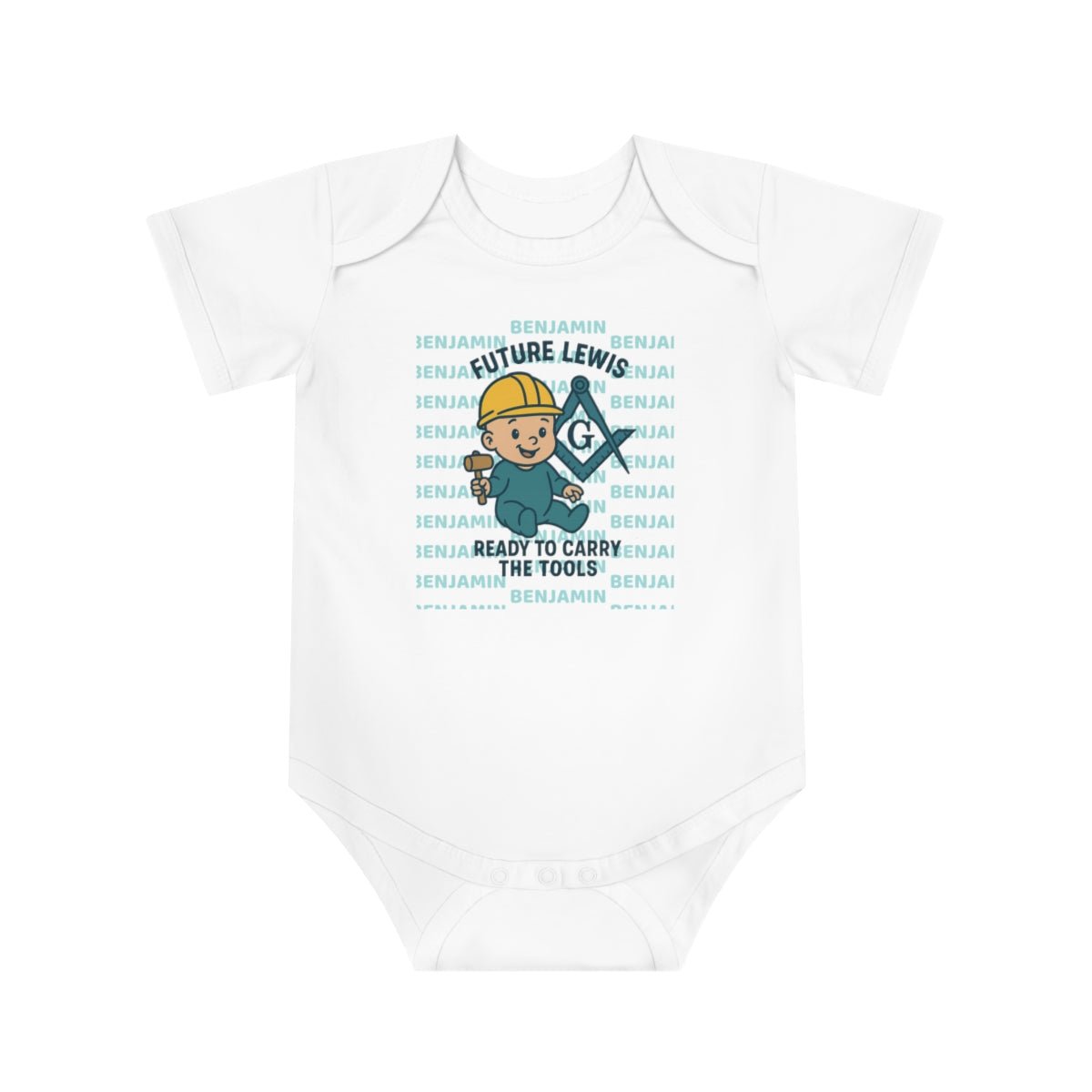 Personalized Baby Bodysuit with Masonic Design - Masonic Mugs