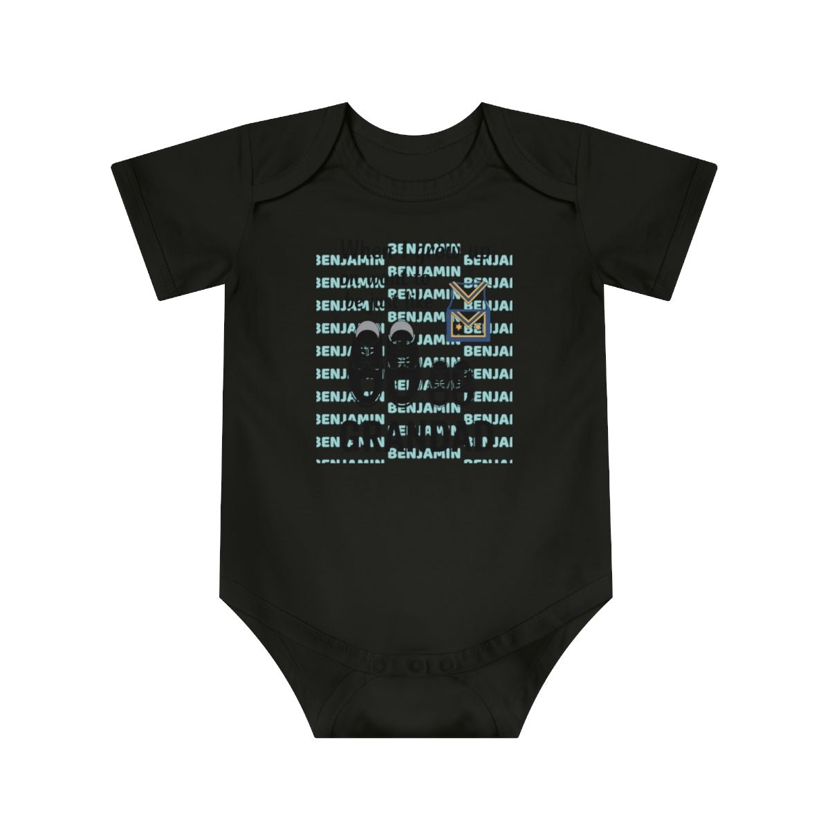 Personalized Baby Bodysuit with Masonic Design - Masonic Mugs