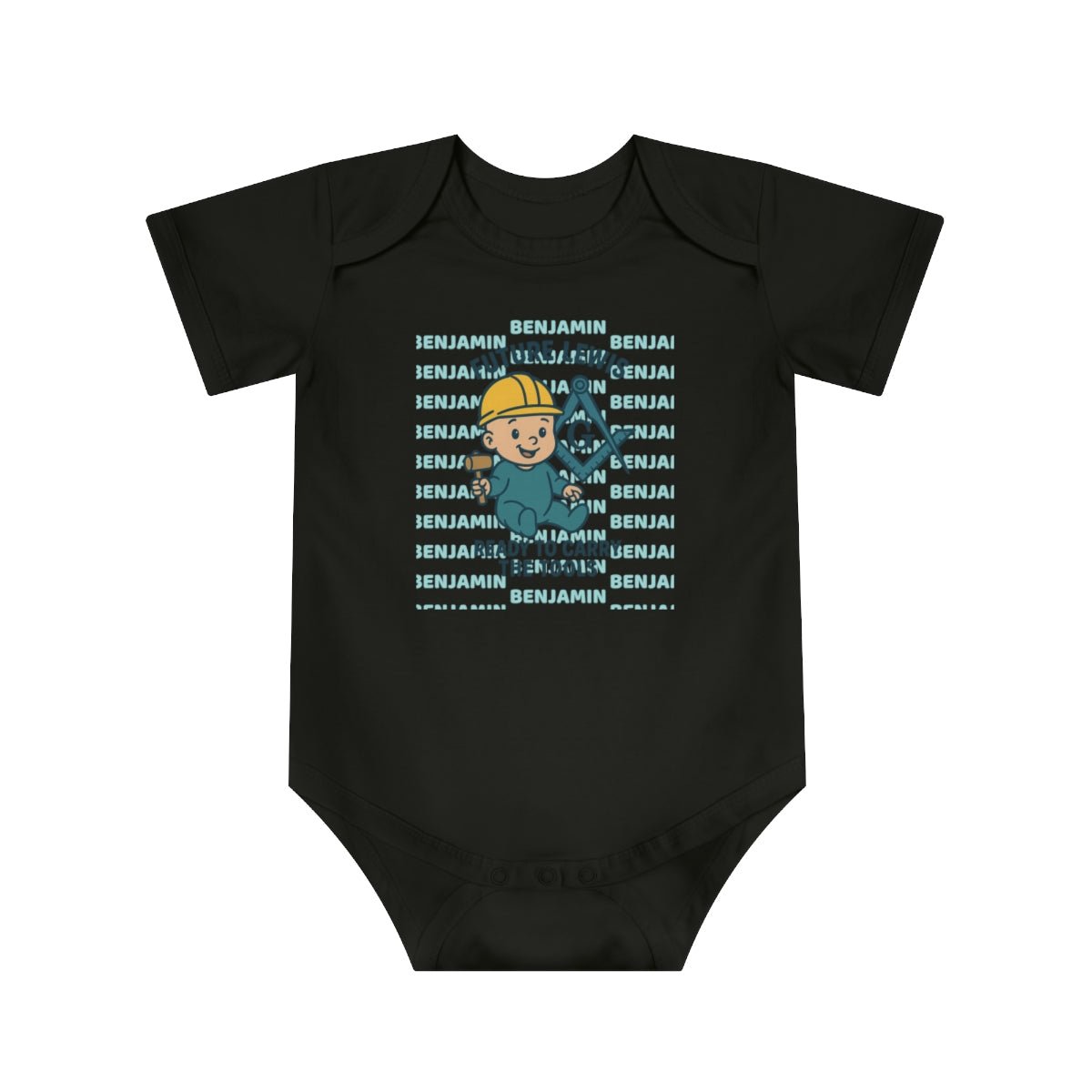 Personalized Baby Bodysuit with Masonic Design - Masonic Mugs