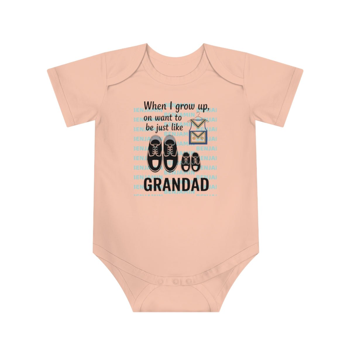 Personalized Baby Bodysuit with Masonic Design - Masonic Mugs