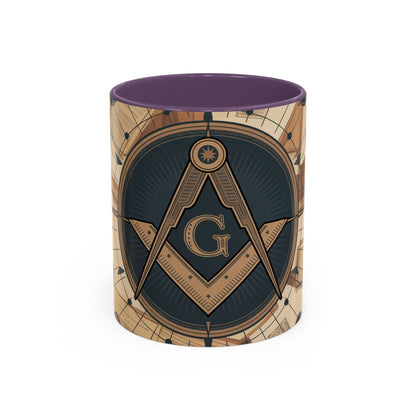 Premium Freemason Ready to go Accent Mug | Unique Gift for Masons, Incognito Decor, Home or Office Coffee Cup, Symbolic Drinkware, Perfect for [...] - Masonic Mugs