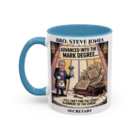 Premium Personalised Freemason Colour Rim Mug - 11oz Ceramic - Masonic Mugs