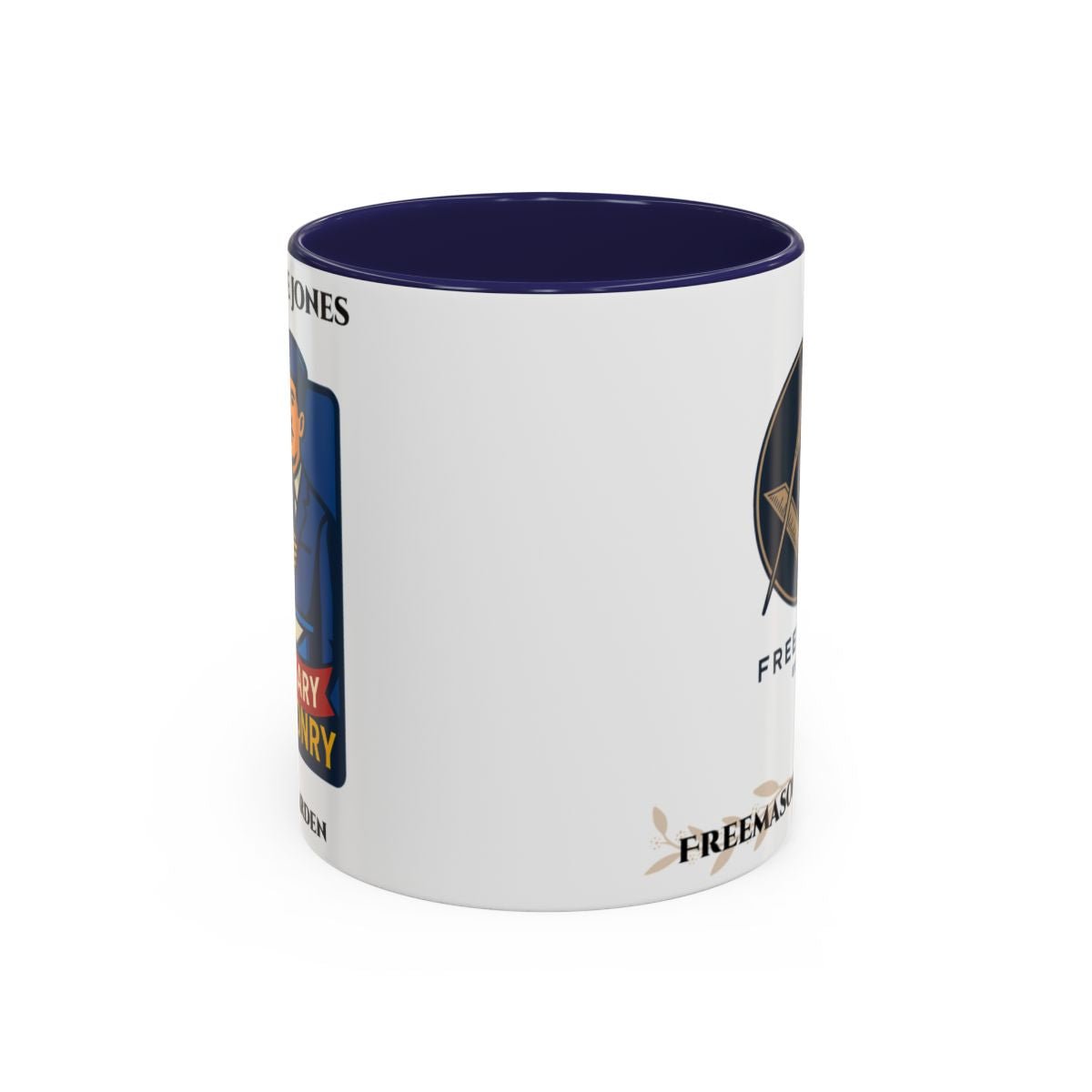 Premium Personalised Freemason Colour Rim Mug - 25 YEAR ANNIVERSARY - Masonic Mugs