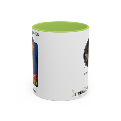 Premium Personalised Freemason Colour Rim Mug - 25 YEAR ANNIVERSARY - Masonic Mugs