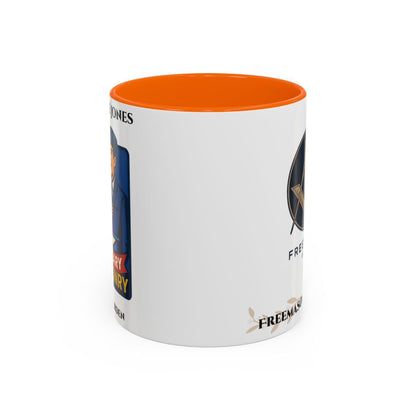 Premium Personalised Freemason Colour Rim Mug - 25 YEAR ANNIVERSARY - Masonic Mugs