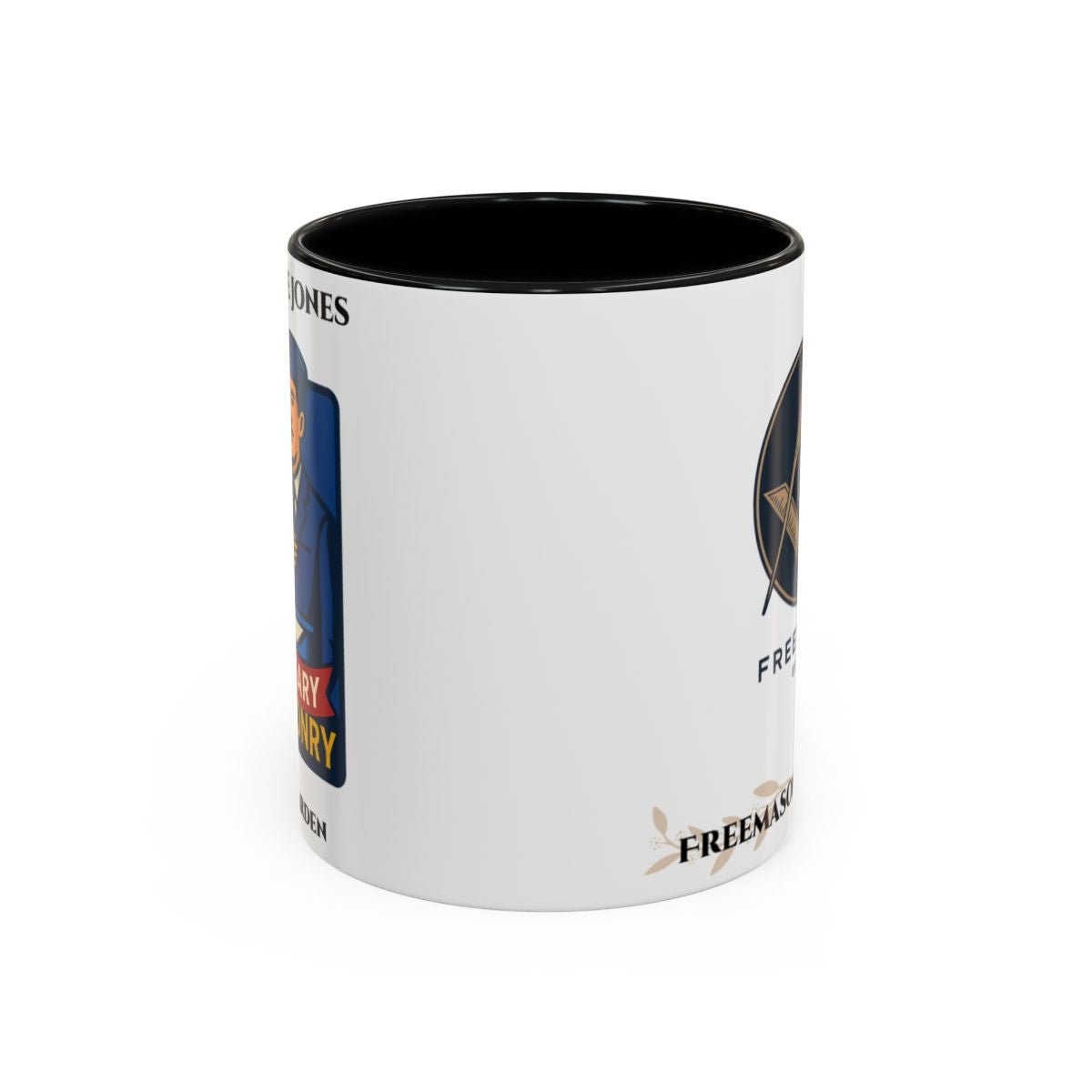 Premium Personalised Freemason Colour Rim Mug - 25 YEAR ANNIVERSARY - Masonic Mugs