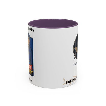 Premium Personalised Freemason Colour Rim Mug - 25 YEAR ANNIVERSARY - Masonic Mugs