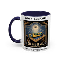 Premium Personalised Freemason Colour Rim Mug - Entered Apprentice - Masonic Mugs