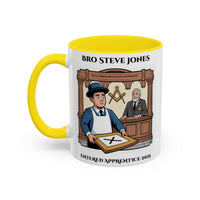 Premium Personalised Freemason Colour Rim Mug - Entered Apprentice - Masonic Mugs