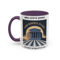 Premium Personalised Freemason Colour Rim Mug - Entered Apprentice - From Darkness to Light - Masonic Mugs