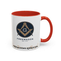 Premium Personalised Freemason Colour Rim Mug - Entered Apprentice - Initiated and Proud - Masonic Mugs