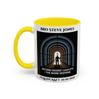 Premium Personalised Freemason Colour Rim Mug - Fellowcraft - Second Degree Complete - Masonic Mugs