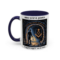 Premium Personalised Freemason Colour Rim Mug - Fellowcraft - The middle chamber - Masonic Mugs
