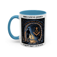 Premium Personalised Freemason Colour Rim Mug - Fellowcraft - The middle chamber - Masonic Mugs