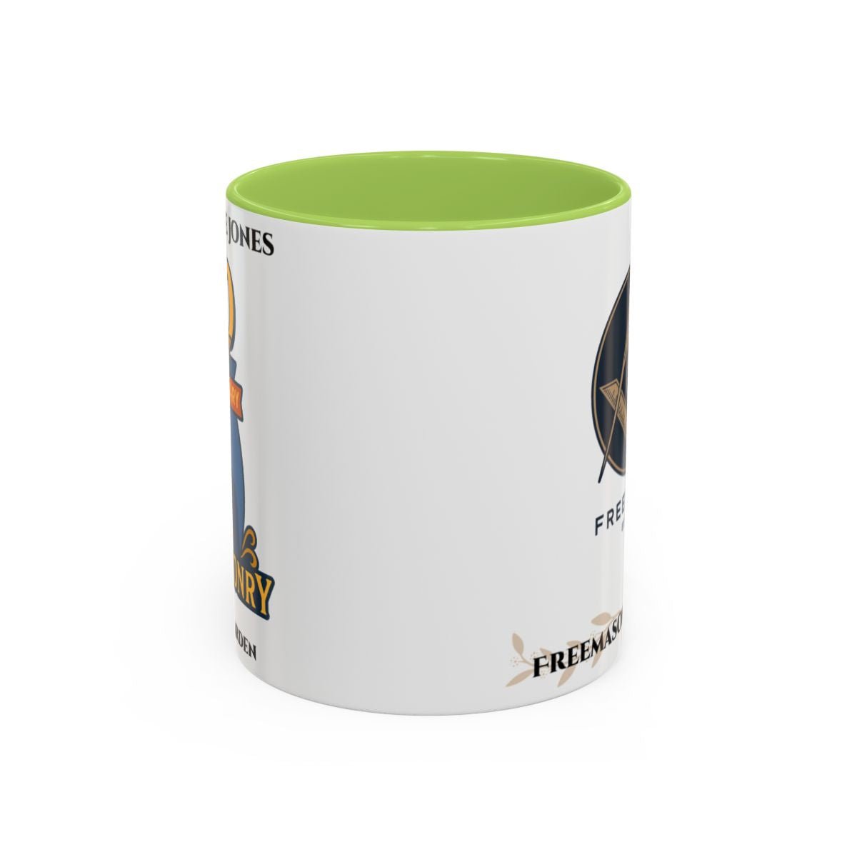 Premium Personalised Freemason Colour Rim Mug - Indvidual 70 years service - Masonic Mugs