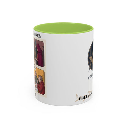 Premium Personalised Freemason Colour Rim Mug - Knight Emblem - Masonic Mugs