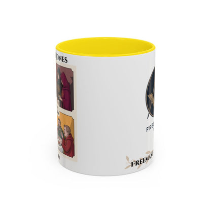 Premium Personalised Freemason Colour Rim Mug - Knight Emblem - Masonic Mugs