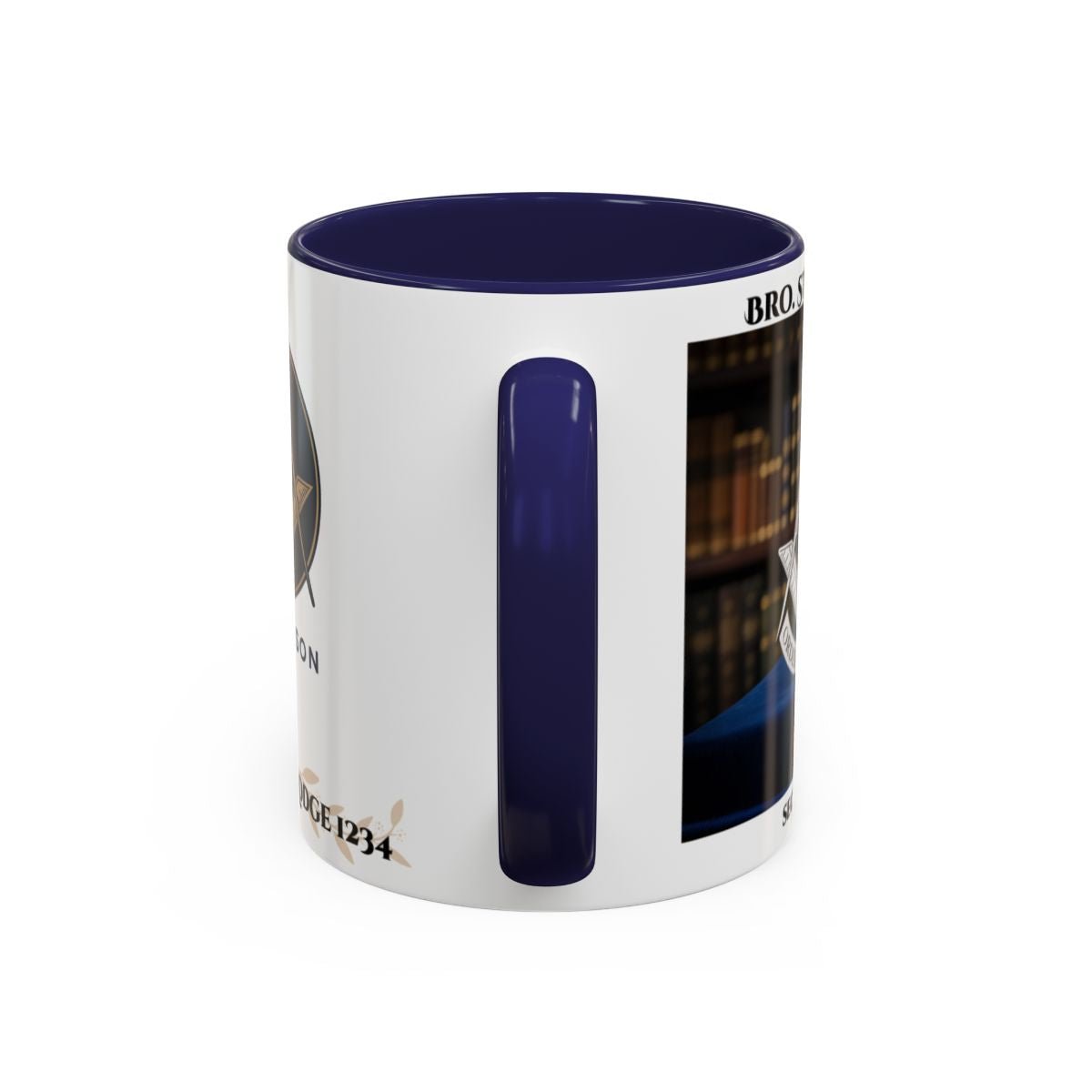 Premium Personalised Freemason Colour Rim Mug - Mark Masonry - Masonic Mugs