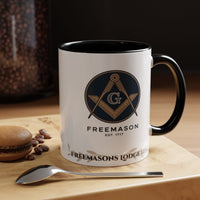 Premium Personalised Freemason Colour Rim Mug - Mark Masonry - Masonic Mugs