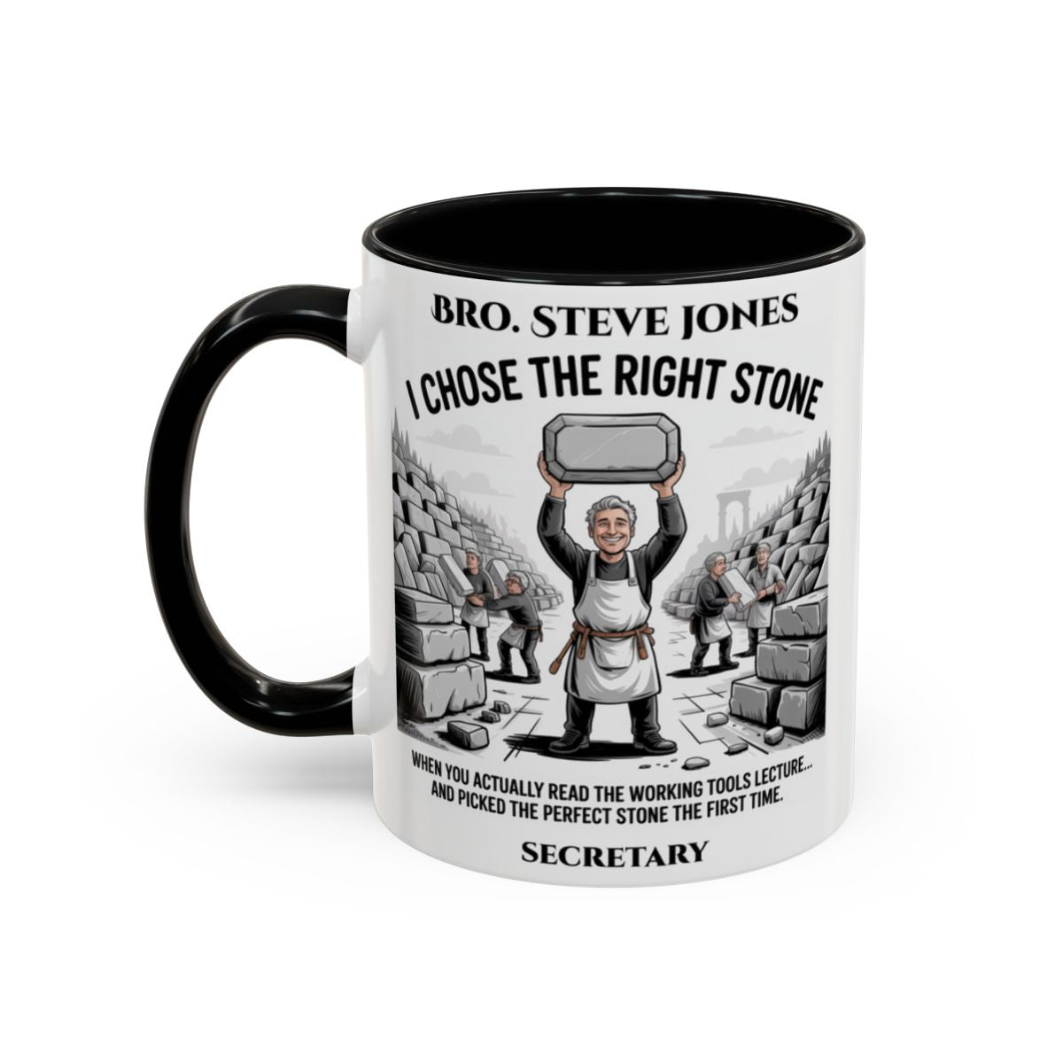 Premium Personalised Freemason Colour Rim Mug - Mark Masonry - Masonic Mugs
