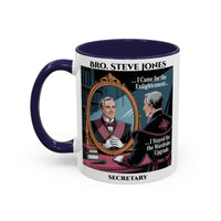 Premium Personalised Freemason Colour Rim Mug - Masonic Regalia Design - Masonic Mugs