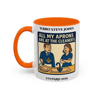 Premium Personalised Freemason Colour Rim Mug - Meme - All my aprons are at the cleaners - Masonic Mugs