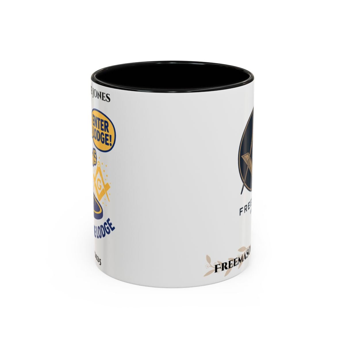 Premium Personalised Freemason Colour Rim Mug - Meme - beam me up to the lodge - Masonic Mugs