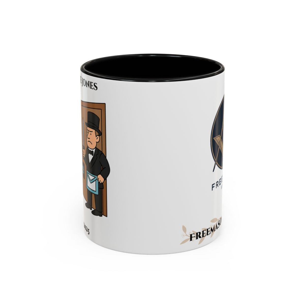 Premium Personalised Freemason Colour Rim Mug - Meme - Dr Who - Masonic Mugs
