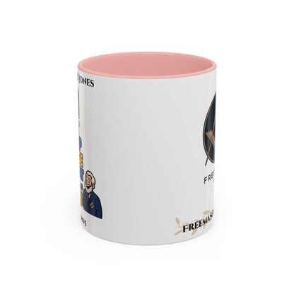Premium Personalised Freemason Colour Rim Mug - Meme - eat, sleep, lodge, repeat - Masonic Mugs