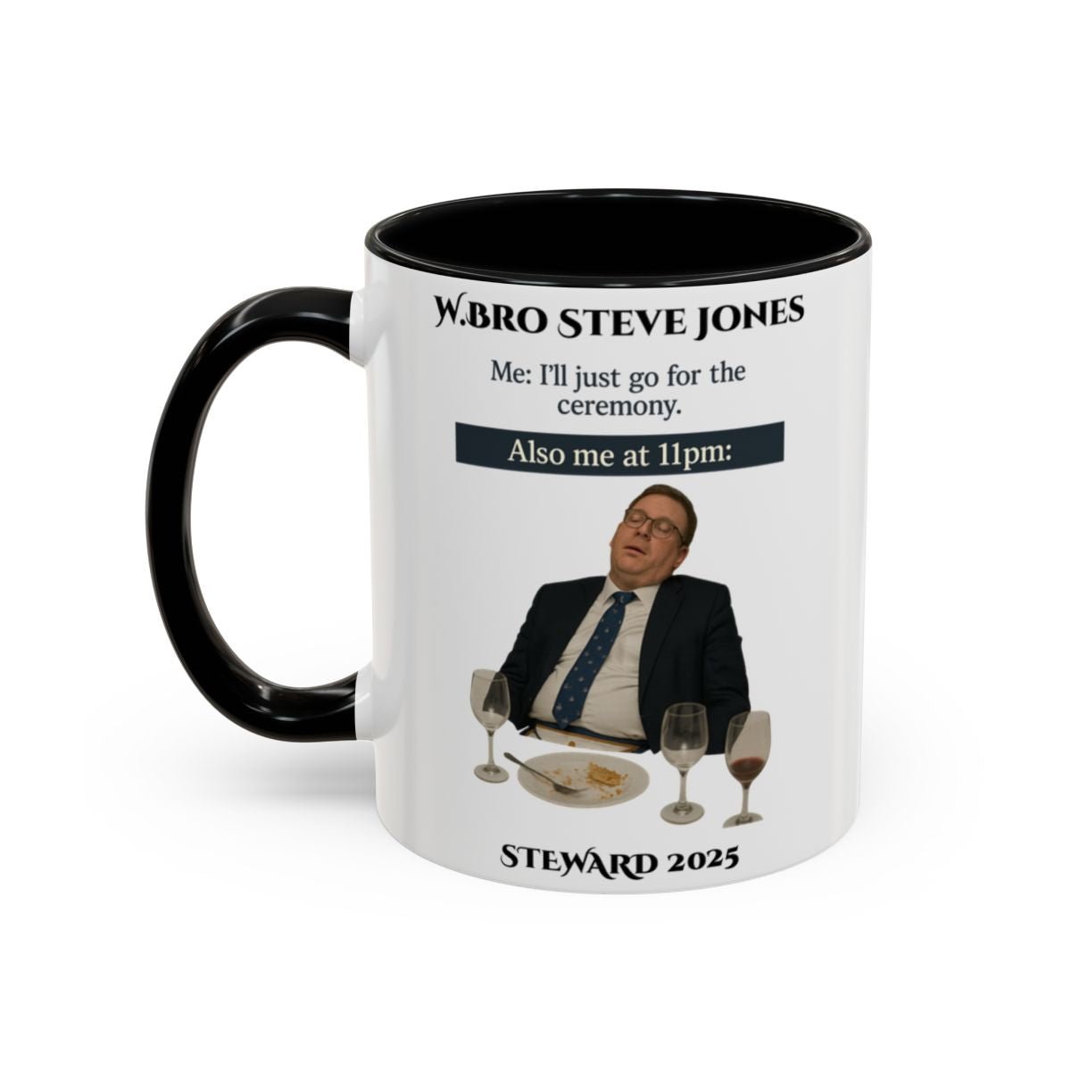 Premium Personalised Freemason Colour Rim Mug - Meme - I'll just go for the ceremony - Masonic Mugs