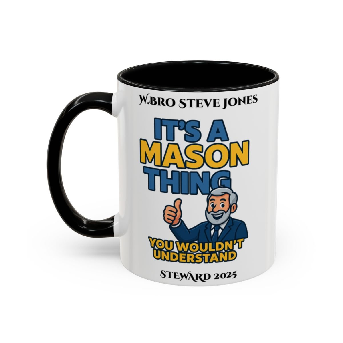 Premium Personalised Freemason Colour Rim Mug - Meme - its a mason thing, you wouldn't understand it - Masonic Mugs