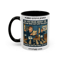 Premium Personalised Freemason Colour Rim Mug - Meme - missed the signs - Masonic Mugs