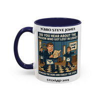 Premium Personalised Freemason Colour Rim Mug - Meme - missed the signs - Masonic Mugs