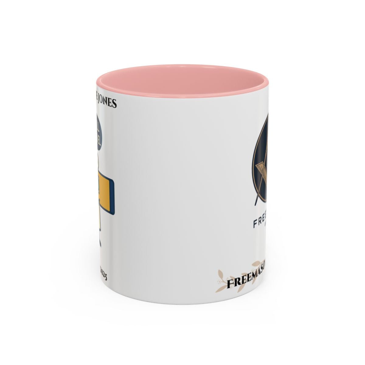 Premium Personalised Freemason Colour Rim Mug - Meme - On the level - Masonic Mugs