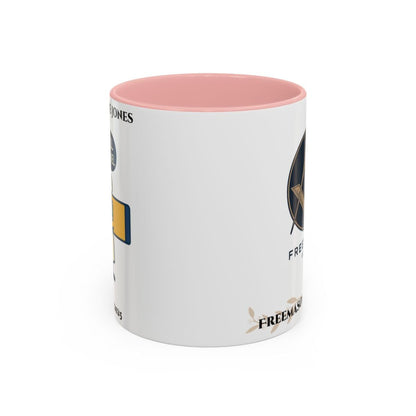 Premium Personalised Freemason Colour Rim Mug - Meme - On the level - Masonic Mugs