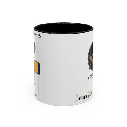 Premium Personalised Freemason Colour Rim Mug - Meme - On the level - Masonic Mugs