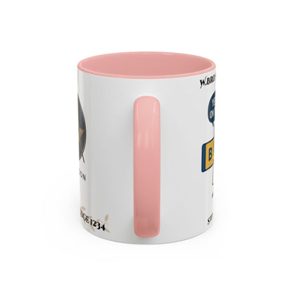 Premium Personalised Freemason Colour Rim Mug - Meme - On the level - Masonic Mugs