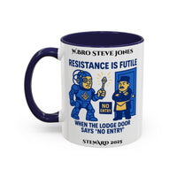 Premium Personalised Freemason Colour Rim Mug - Meme - resistance is file - Masonic Mugs
