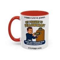 Premium Personalised Freemason Colour Rim Mug - Meme - Set Phasers to Fellowcraft - Masonic Mugs