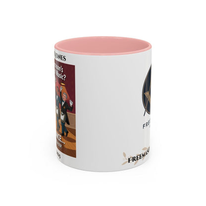 Premium Personalised Freemason Colour Rim Mug - Meme - Square Dance - Masonic Mugs