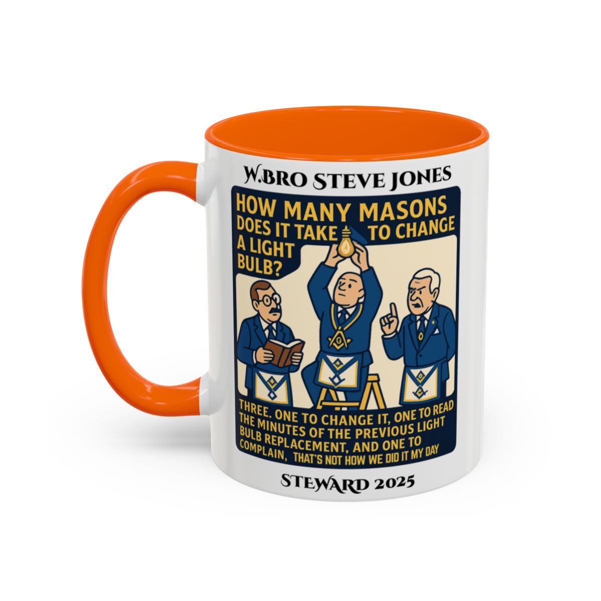 Premium Personalised Freemason Colour Rim Mug - Meme - THAT’S NOT HOW WE DID IT MY DAY - Masonic Mugs