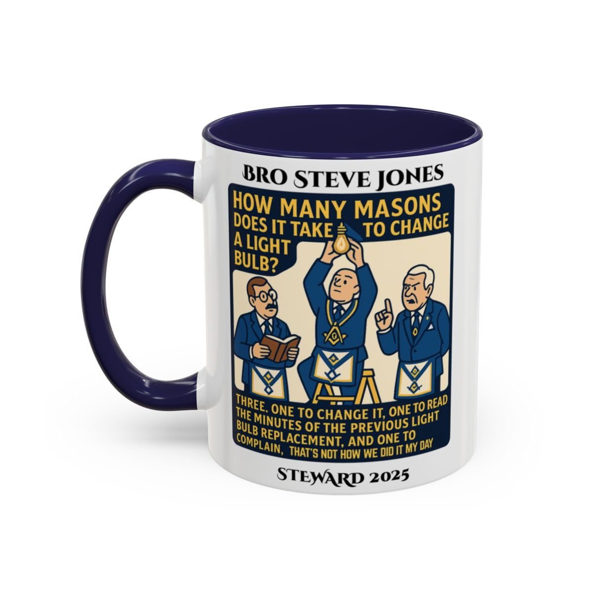 Premium Personalised Freemason Colour Rim Mug - Meme - THAT’S NOT HOW WE DID IT MY DAY - Masonic Mugs